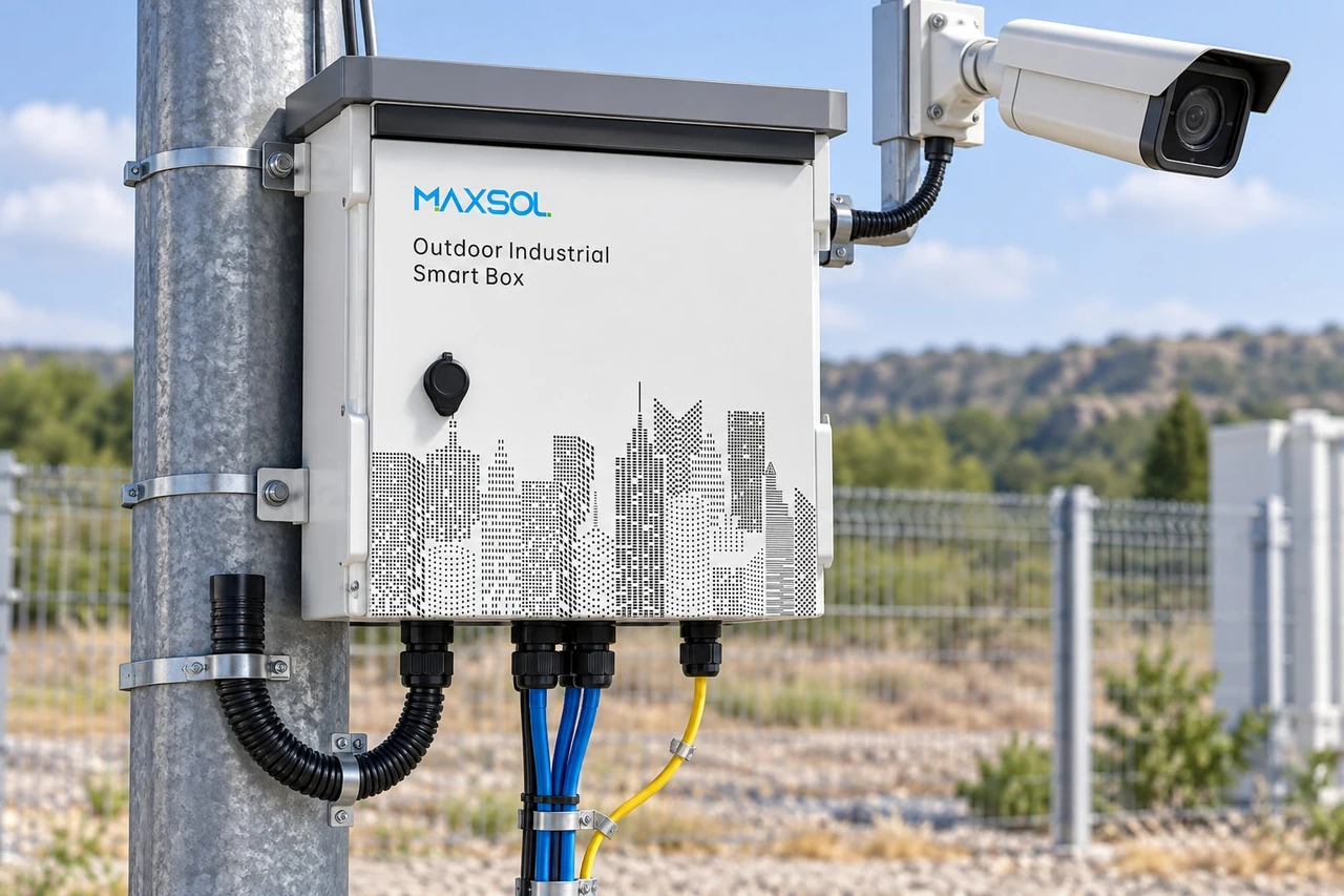 Maxsol SBOX2802SFG-I managed industrial smart Ethernet box shown in a product view